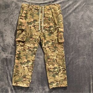 Fashion Nova Men XXXL Camouflage Cargo Sweatpants Thick Fleece Drawstrings Cozy